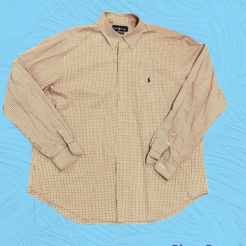 Ralph Lauren Classic Fit Long Sleeve Button Down Shirt Size XL